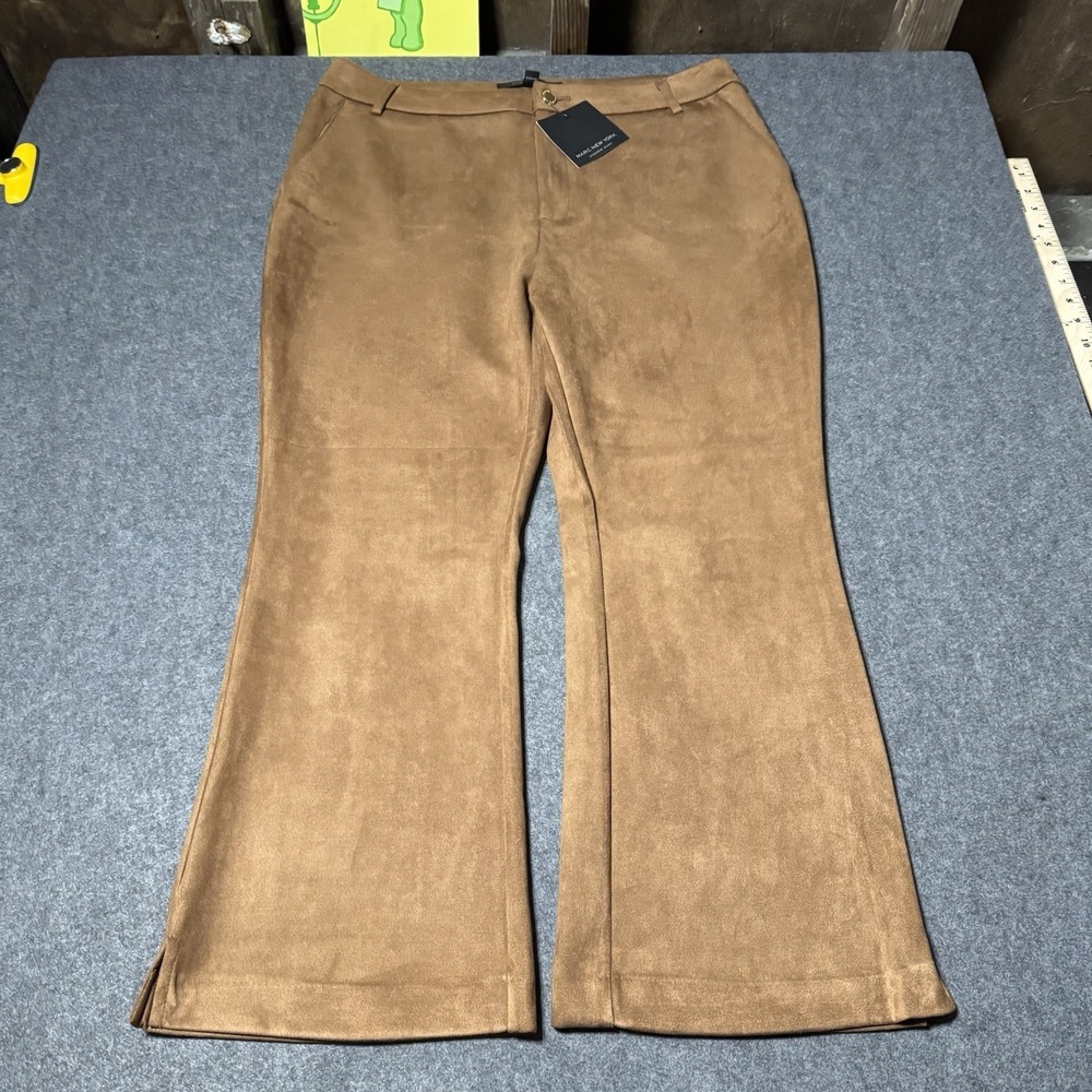 Marc New York Andrew‎ Marc NWT Womens Faux Suede Flare Pants Size 16 Western Y2K